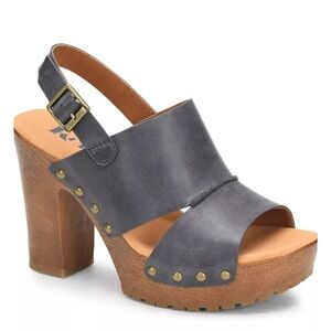 Korks Kristian Stylish Gray Platform Sandals Heels
